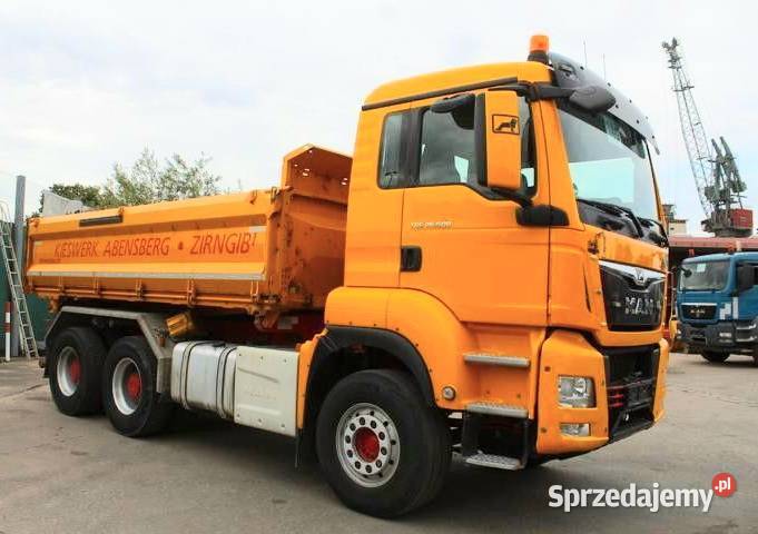 Wywrotka 3 osiowa wywrotka 6x4 Bordmatic Man TGX pomarańczowy Warszawa