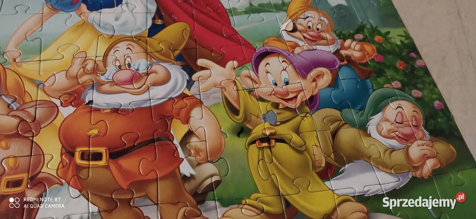 królewna śnieżka i siedmiu krasnoludków puzzle Poznań sprzedam