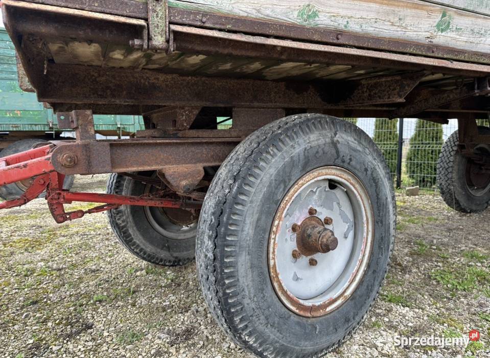 Przyczepa drewniana sztywna Nowe opony
