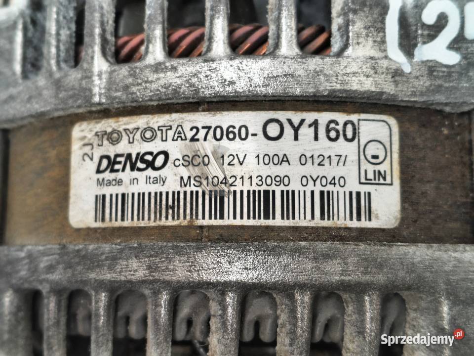 ALTERNATOR Toyota Yaris III 133 VVTi 27060OY160