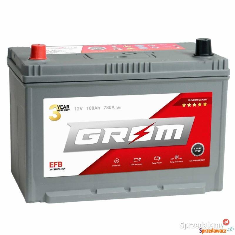 Akumulator Grom Efb StartStop 100Ah 780A Japan osobowe Części samochodowe podlaskie Suwałki