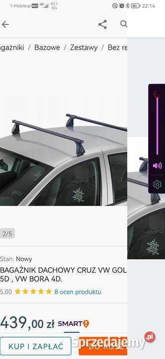 Bagażnik dachowy belki vw golf bora passat t4 Bagażniki