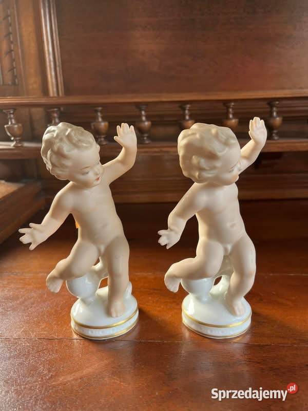 Figurka Putto grający piłką Wallendorf Gdańsk