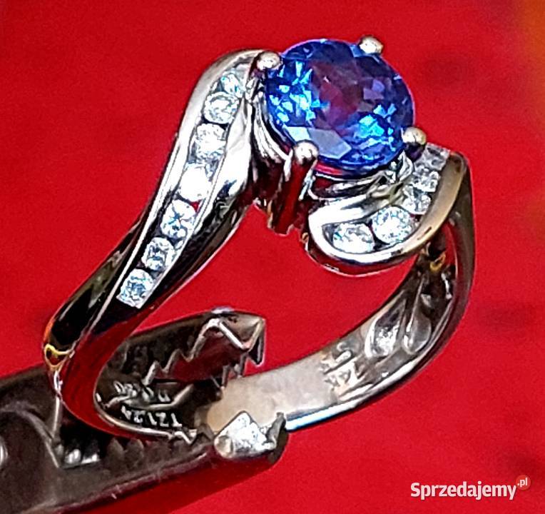 Pierścionek Damski Złoto 585 14k Tanzanite i Grodzisk Mazowiecki
