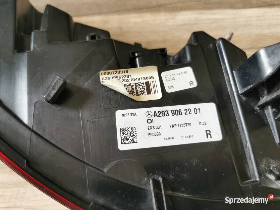 Mercedes EQC N293 Lampa Tylna Prawa A2939062201 dolnośląskie