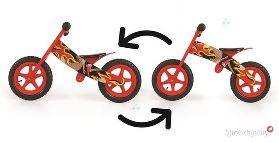 DREWNIANY ROWEREK BIEGOWY FLIP CZERWONY podlaskie Bielsk Podlaski