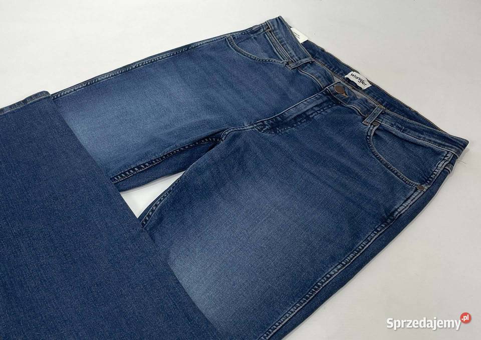 Spodnie męskie jeansy Wrangler Greensboro 803 niebieski Odzież codzienna Wrocław sprzedam