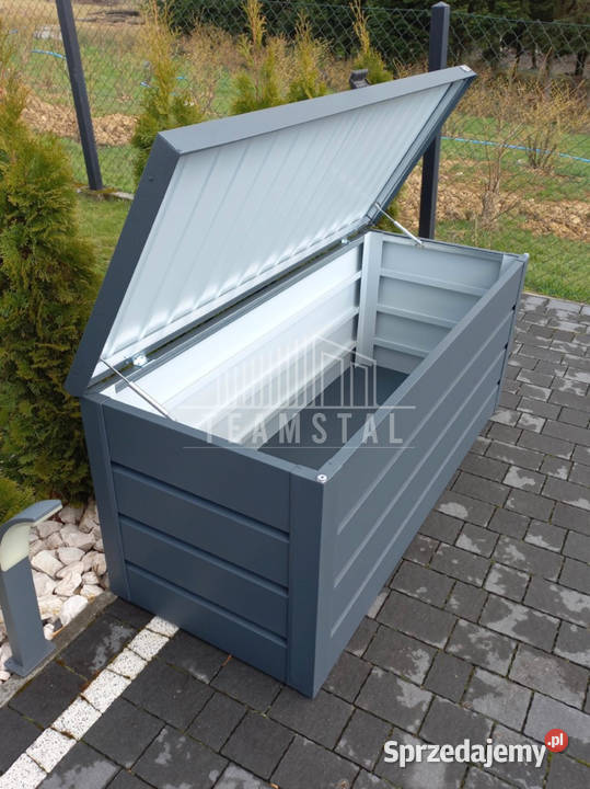 Skrzynia ogrodowa metalowa kufer 150x60x70