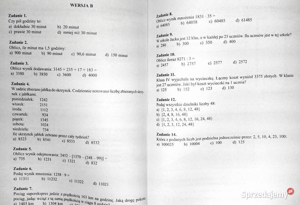 Cztery pory roku w matematyce kl 4 Kołek Longina