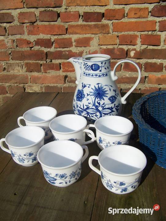 dzbanek z filiżankami wzór cebulowy zachodniopomorskie Białogard