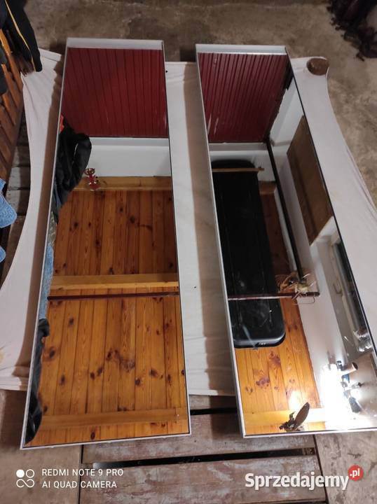 Lustro ścienne duże 220x60 garderoba solidne odcienie szarości Jarosław