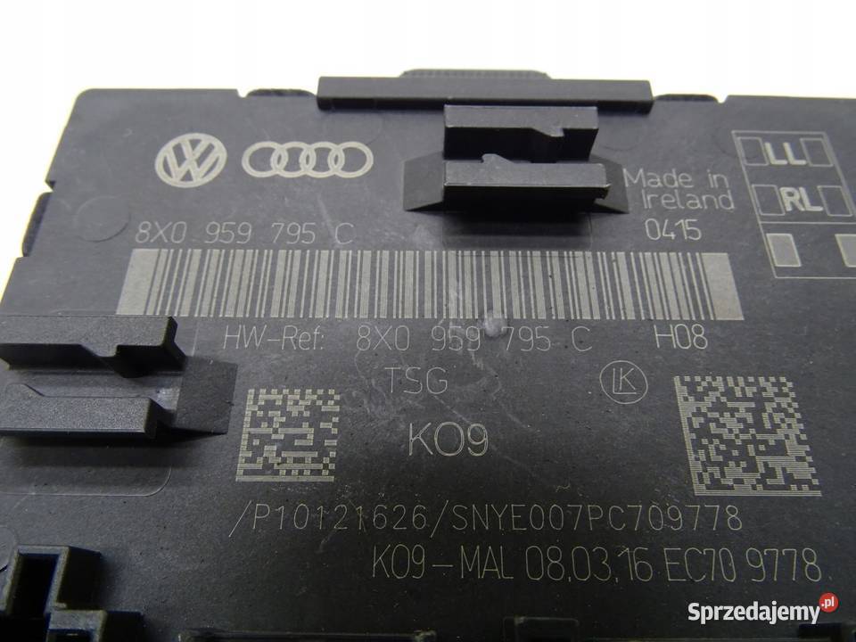 MODUŁ STEROWNIK DRZWI TYŁ TYLNY 8X0959795C AUDI osobowe