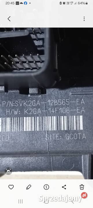 8f57 FORD EDGE SVK2GA 12B565 EA K2GA 14F106 EA Komputery świętokrzyskie Skarżysko-Kamienna