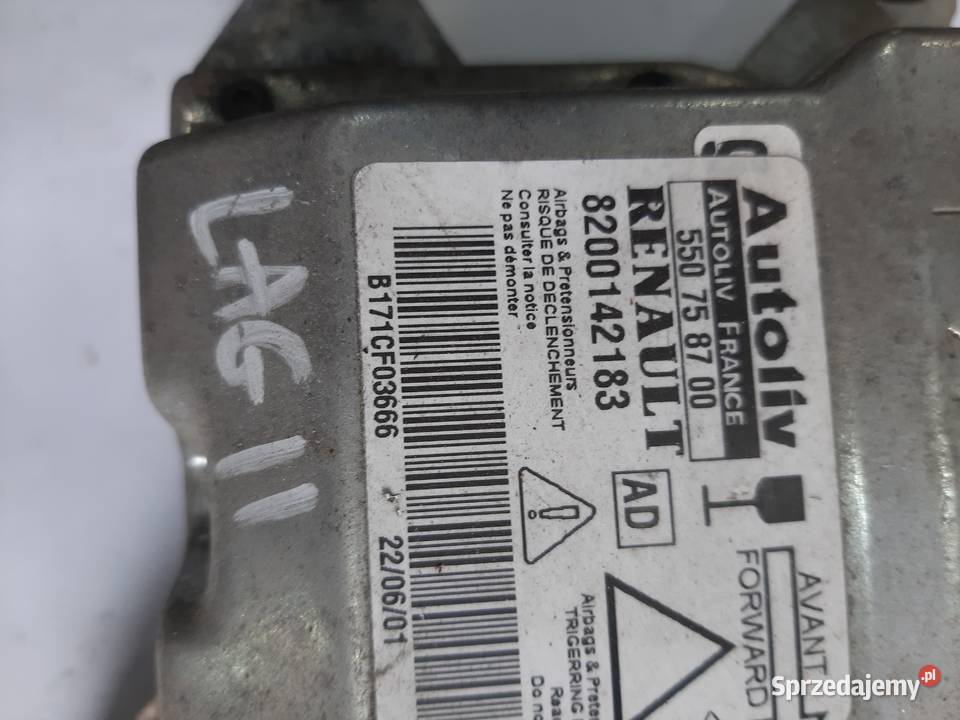 Renaut Laguna 2 II Sensor sterownik moduł Poduszki powietrzne Ksawerów