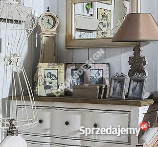 ZEGAR STOJĄCY BIAŁY SHABBY CHIC BELLDECO stołowy Pabianice