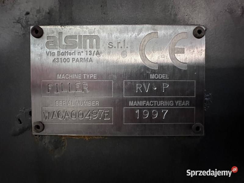 Sidel Alsim RV P pluczka nalewarka zakrecarka 90 Sława