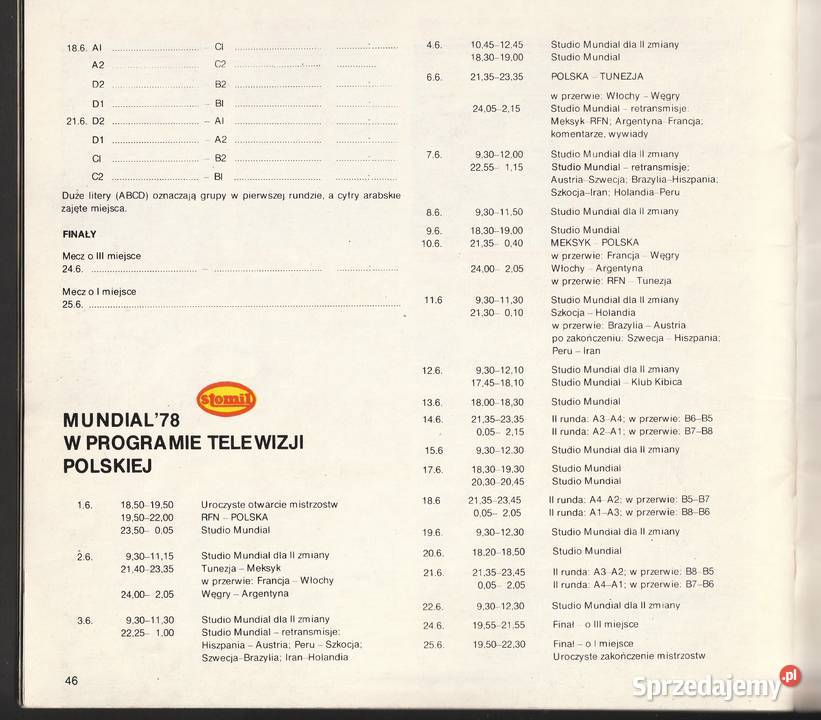 POLSKA MUNDIAL 78 1978 MISTRZOSTWA ŚWIATA miękka Łódź