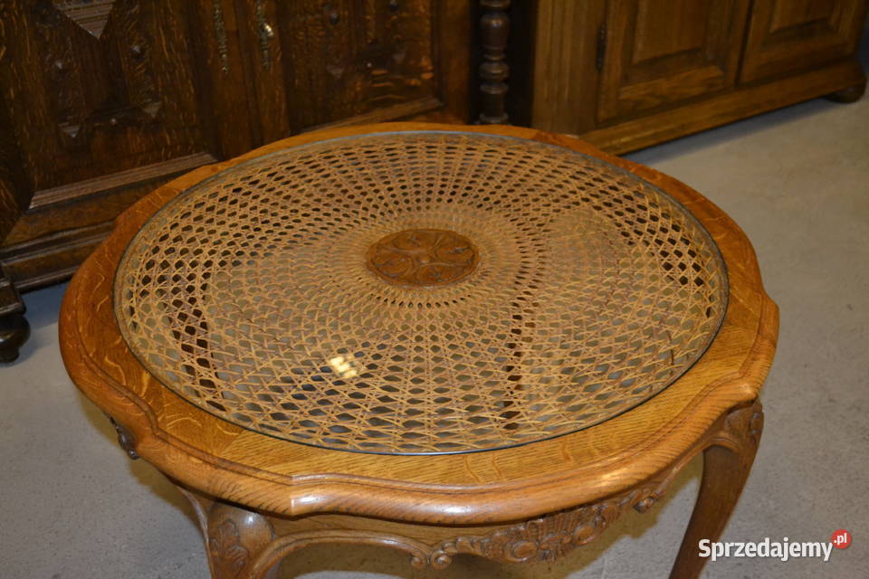 stolik ludwikowski okrągły dąb