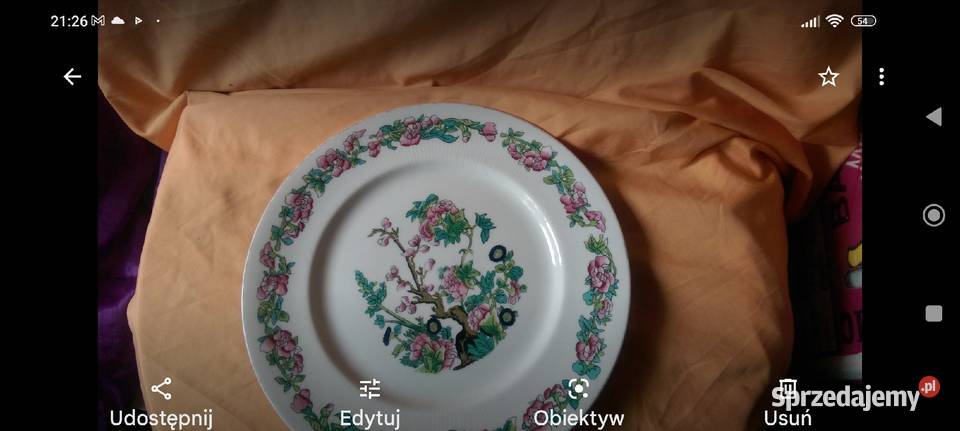 Duża patera talerz porcelana kostna Anglia antyk Wrocław