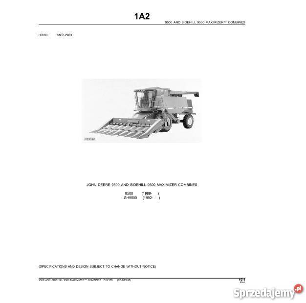 John Deere kombajn 9501 9400 9410 9450 9500 Kielce