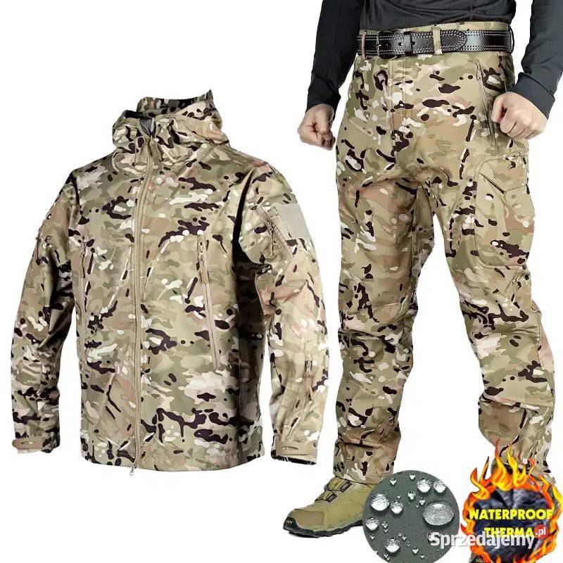 Kurtka wędkarska softshell kurtka militarna Rozmiar XXL Kurtki i płaszcze Mazury