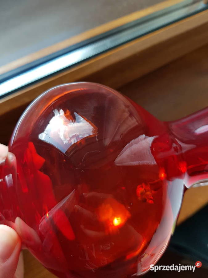 Mały dzbanek dzbanuszek kolorowe szkło PRL Dąbrowa Górnicza sprzedam