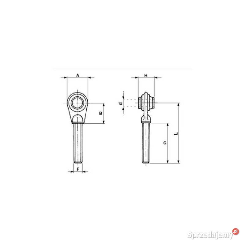 Kulowa główka łącznika kat3 36x3 270MM lewa