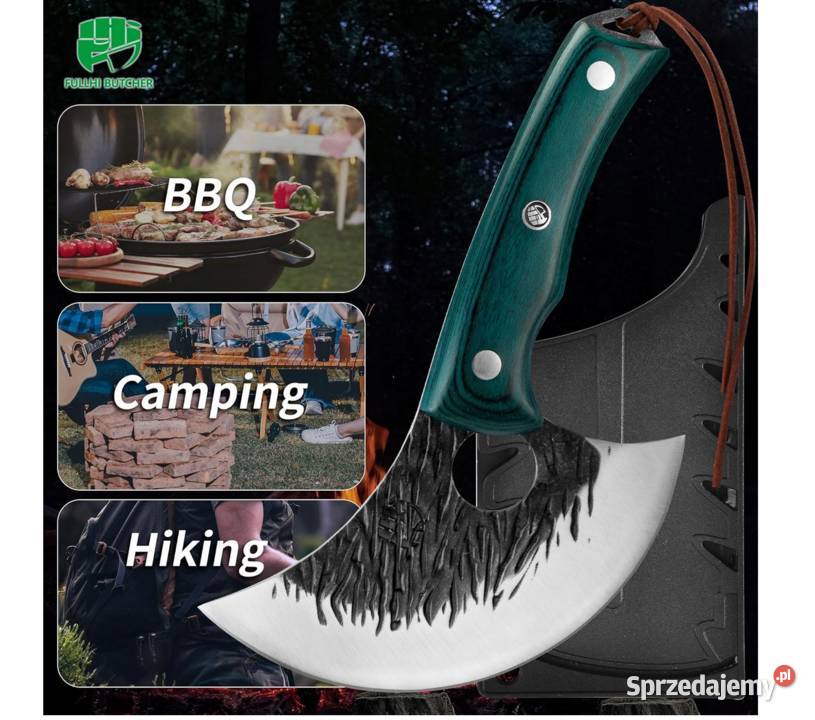 FULLHI Zielony Nóż do Sera siekania ziół z