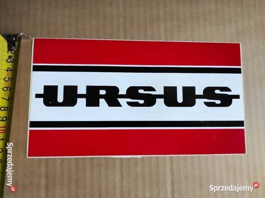 Naklejka cienka czerwona Ursus logo Warszawa