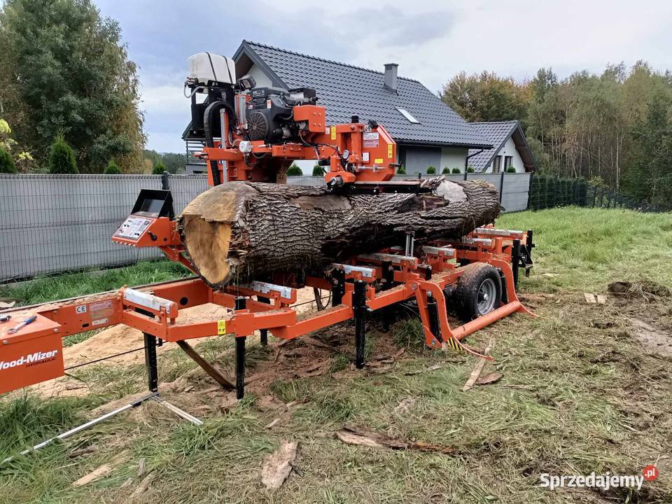 Usługa przecierania drewna trakiem mobilnym małopolskie Myślenice