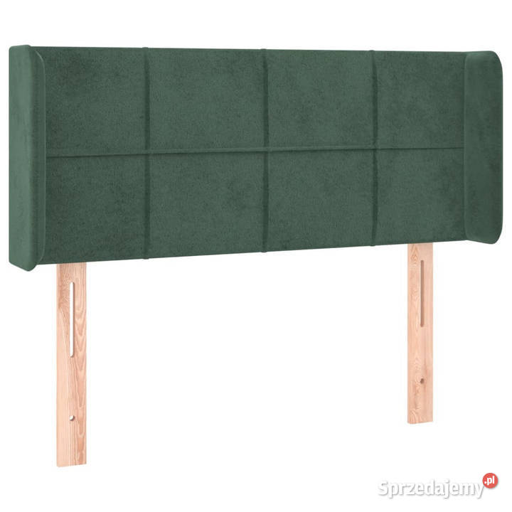 Zagłówek do łóżka z LED ciemnozielony 83x16x7888