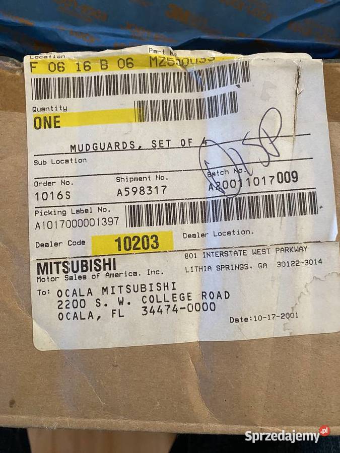 ZESTAW OSŁON BŁOTNIKA PRZÓD I TYL Mitsubishi Krosno