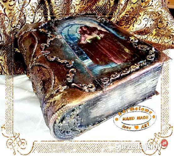 Szkatułka rękodzieło decoupage mixmedia Warszawa