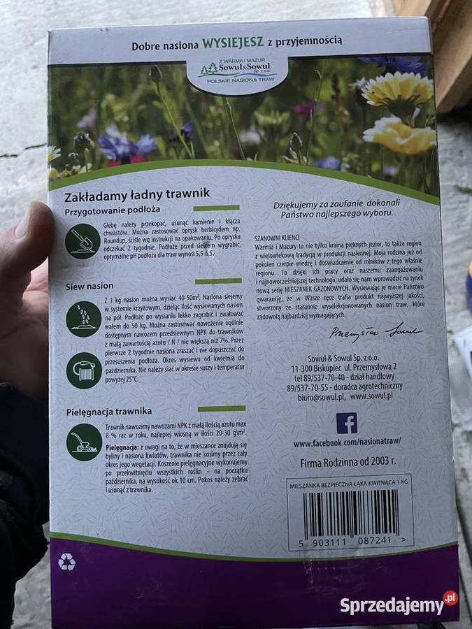 Bezpieczna łąka kwitnąca Wielopole Skrzyńskie