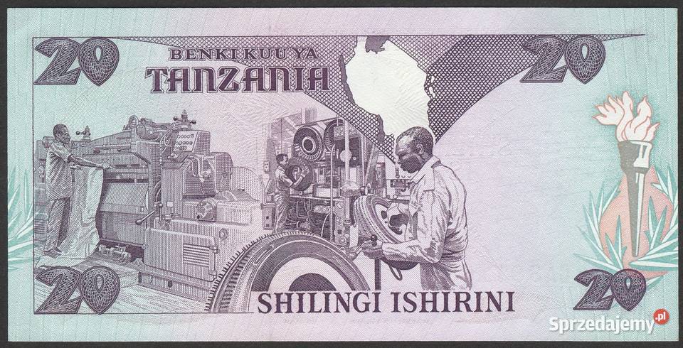 TANZANIA 20 SHILLING 1987 STAN BANKOWY UNC Łódź