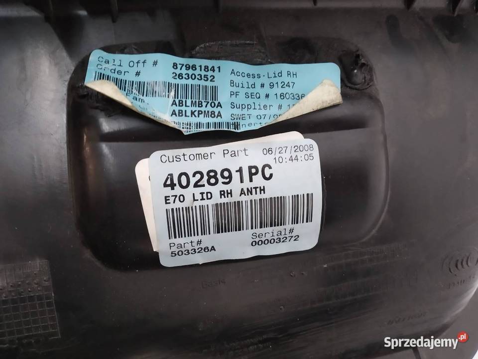 TAPICERKA BOCZEK BAGAŻNIKA LEWY PRAWY TYŁ KPL