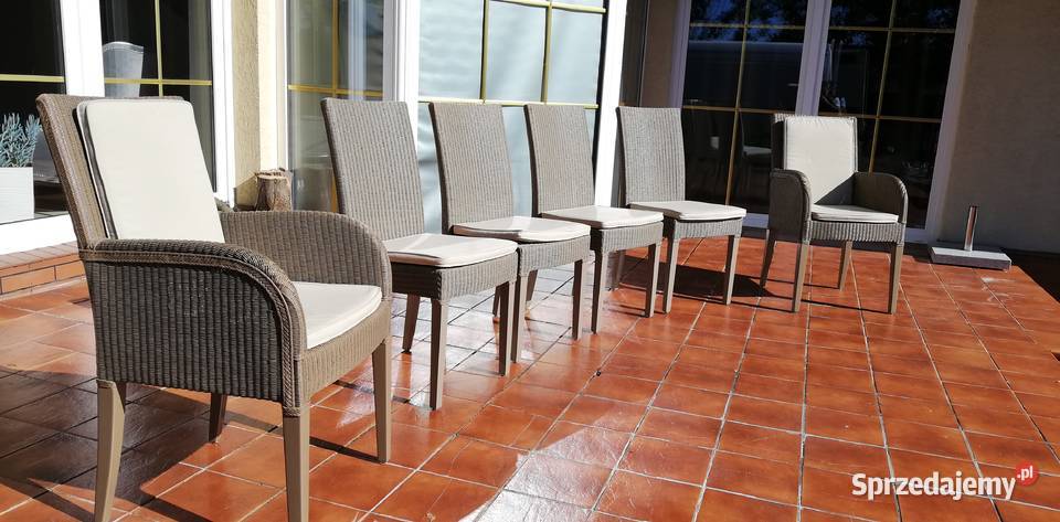 Krzesło fotel rattanowe komplet Lloyd Loom Garwolin