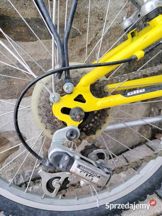 Żółty rower dziecięcy cilo team junior lubelskie Urszulin