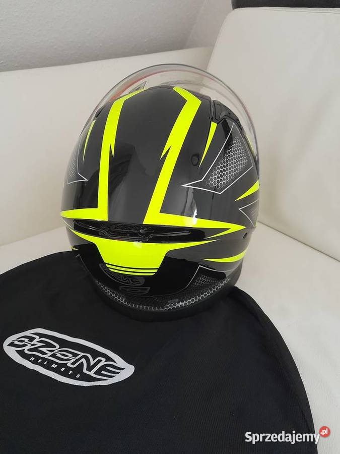 Kask motocyklowy Ozone Arrow CzarnoSzaroŻółty Przasnysz sprzedam