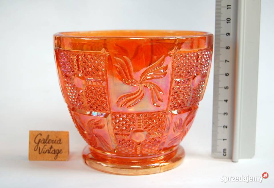 Art Deco Huta Hortensja bomboniera szkło Lublin