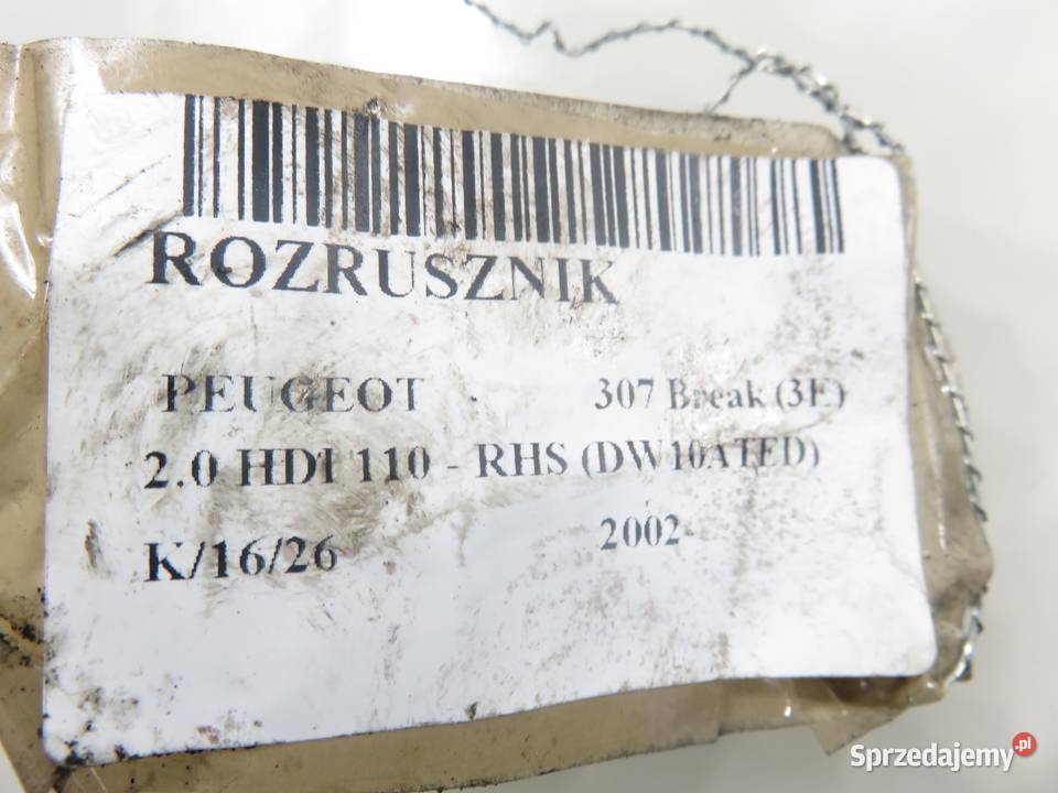 ROZRUSZNIK PEUGEOT 307 20 HDI 221177