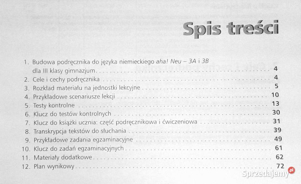 Aha Neu 3A 3B Język niemiecki klasy 3 gimnazjum Rok wydania 2011 lubelskie Chełm