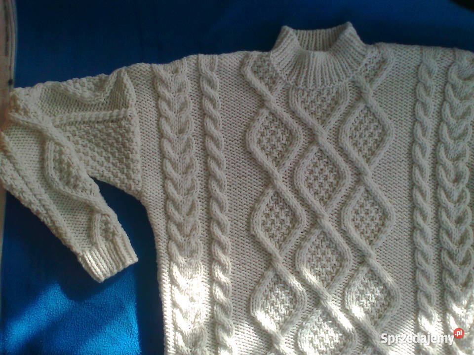 Sweter damski wykonanie na drutach Inny wzór Swetry i golfy Wrocław sprzedam