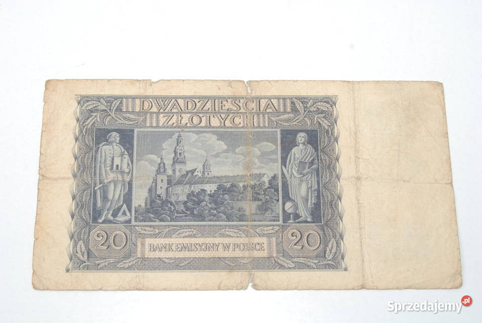 Stary banknot 20 złotych 1940 antyk unikat Cieszyn sprzedam