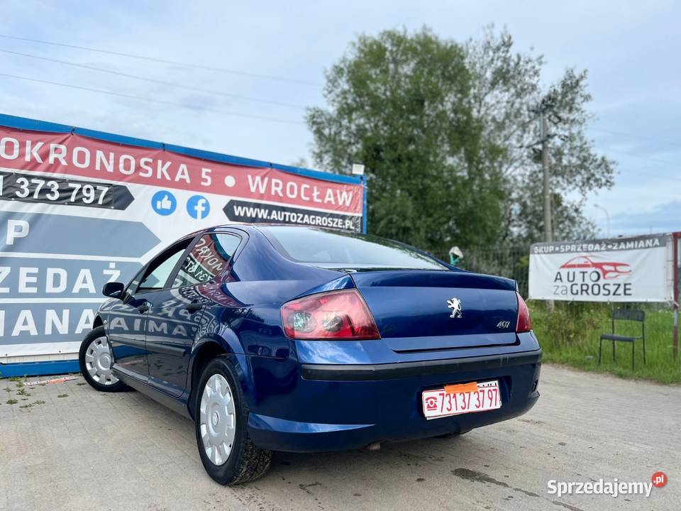 Peugeot 407 16 HDI 2006 Klima Alufelgi Długie manualna Wrocław