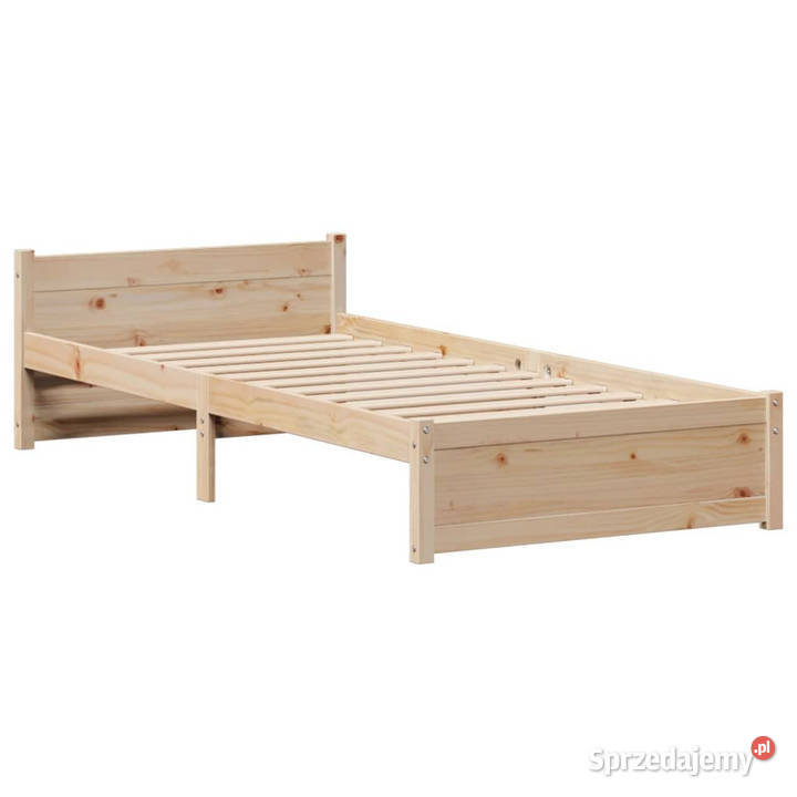 Rama łóżka bez materaca lite drewno sosnowe 195cm