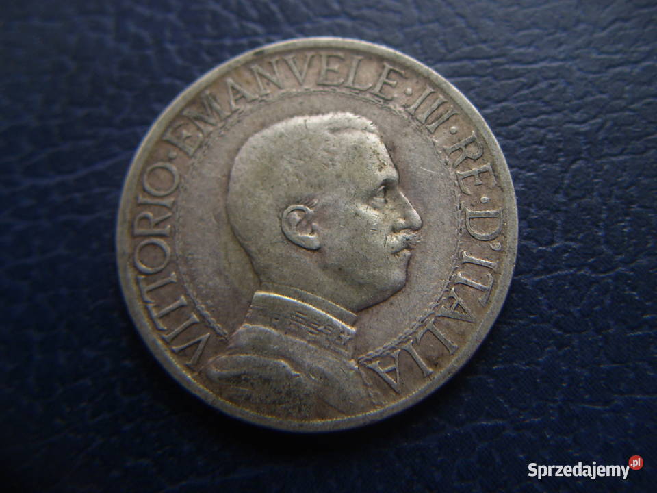 Stare monety 1 lir 1909 Włochy srebro 2 Numizmatyka Lesko sprzedam