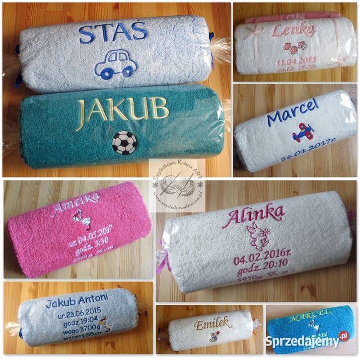 Ręczniki z TWOIM HAFTEM napisem 30x50 50x100 Toruń