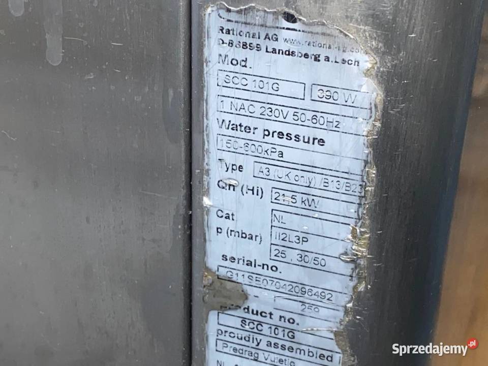 Piec konwekcyjnoparowy Rational SCC101G mazowieckie Warszawa