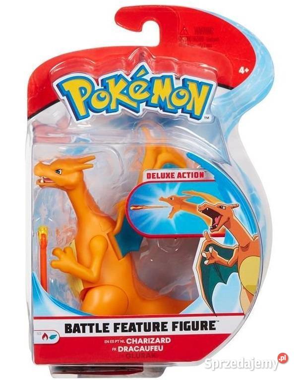 Figurka POKEMON Glurak Charizard z Funkcją Ataku 4 lata+ Mogilany